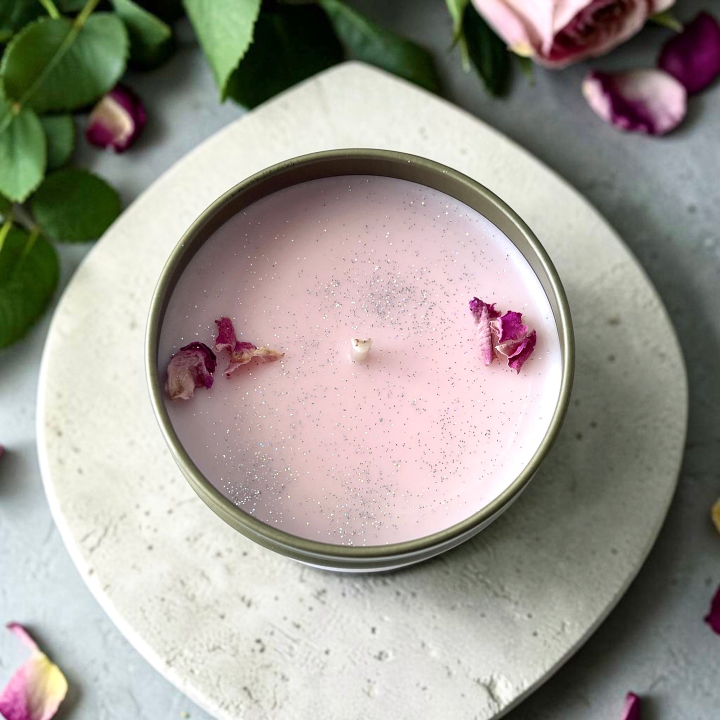 Aphrodite 4 oz Travel Tin Candle | Pure Soy Candle Bloomspell Apothecary