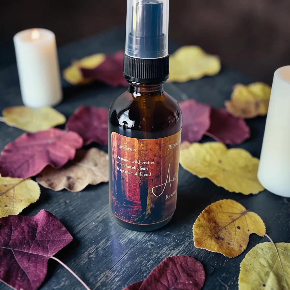Autumn Reverie Room + Linen Spray | Apple, Cinnamon & Cedar | Cozy Home Fragrance | 2 oz Bloomspell Apothecary