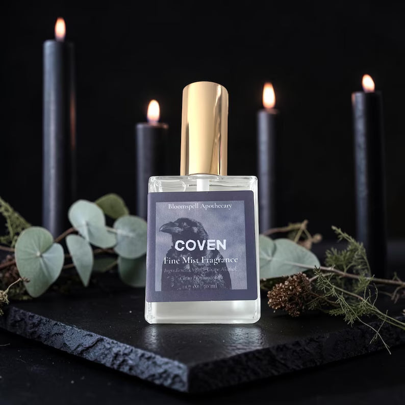 Coven Fine Mist Gothic Perfume | Amber & Woods | Witchy Fragrance Bloomspell Apothecary