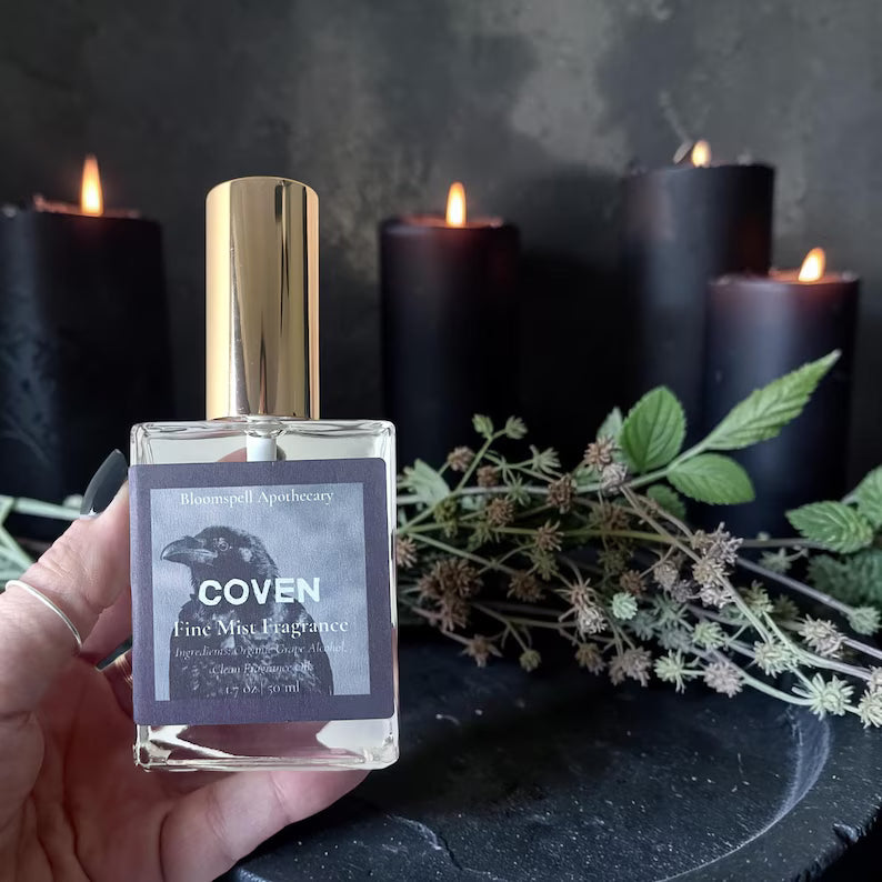 Coven Fine Mist Gothic Perfume | Amber & Woods | Witchy Fragrance Bloomspell Apothecary