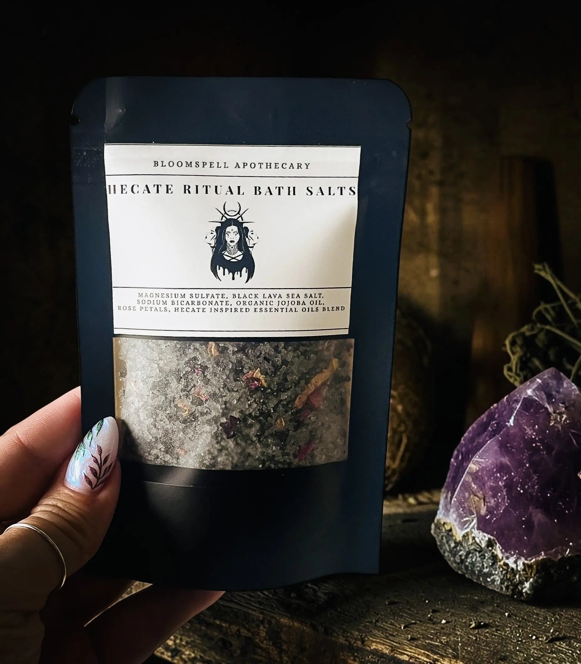 Hecate Ritual Bath Soak - Mineral Bath Salts Bloomspell Apothecary