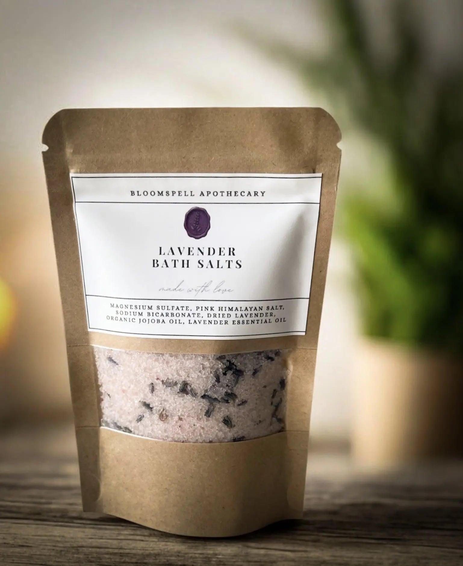Lavender Bath Salts for Stress Relief & Sleep | Mineral Soak Ritual Bloomspell Apothecary