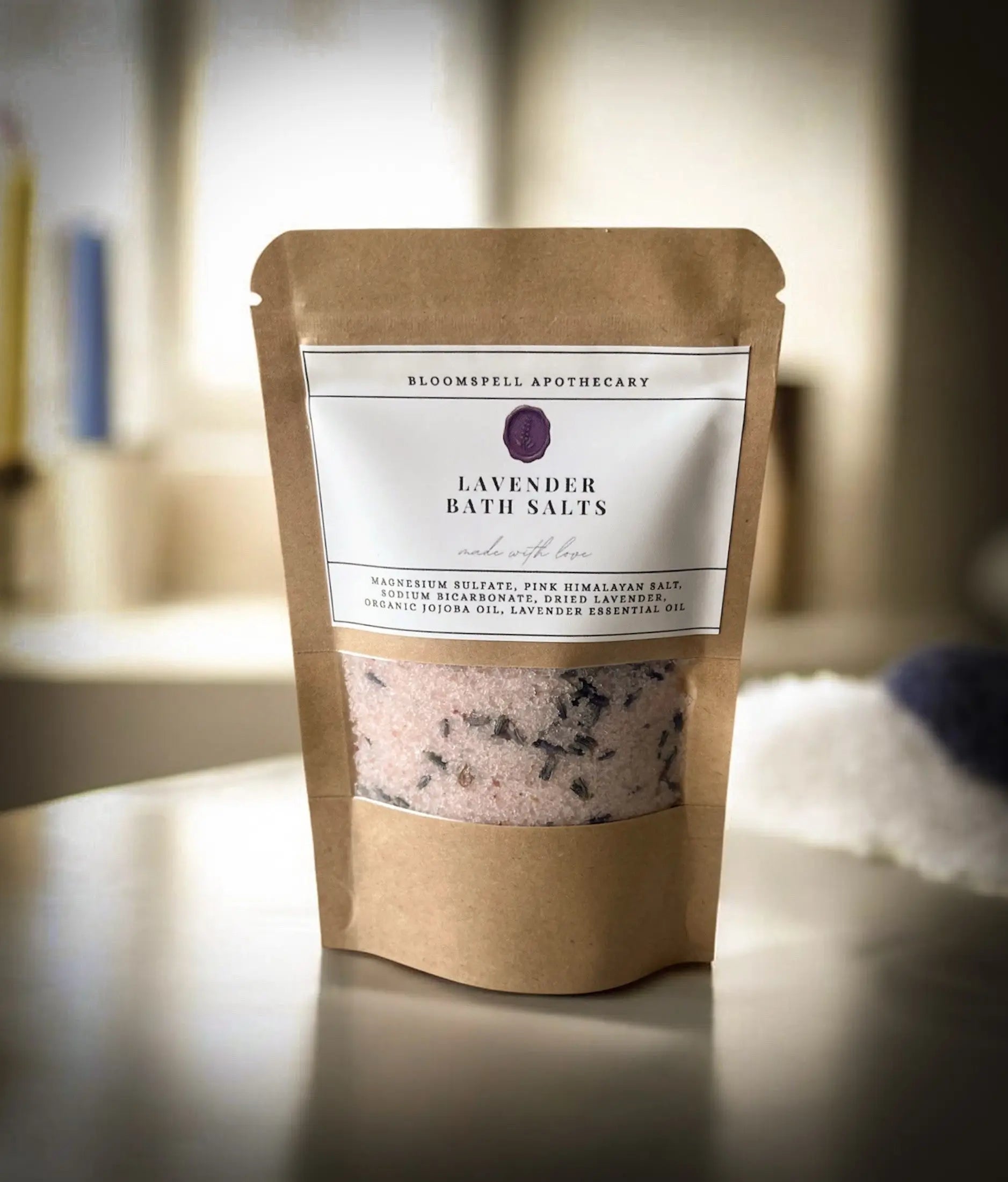 Lavender Bath Salts for Stress Relief & Sleep | Mineral Soak Ritual Bloomspell Apothecary