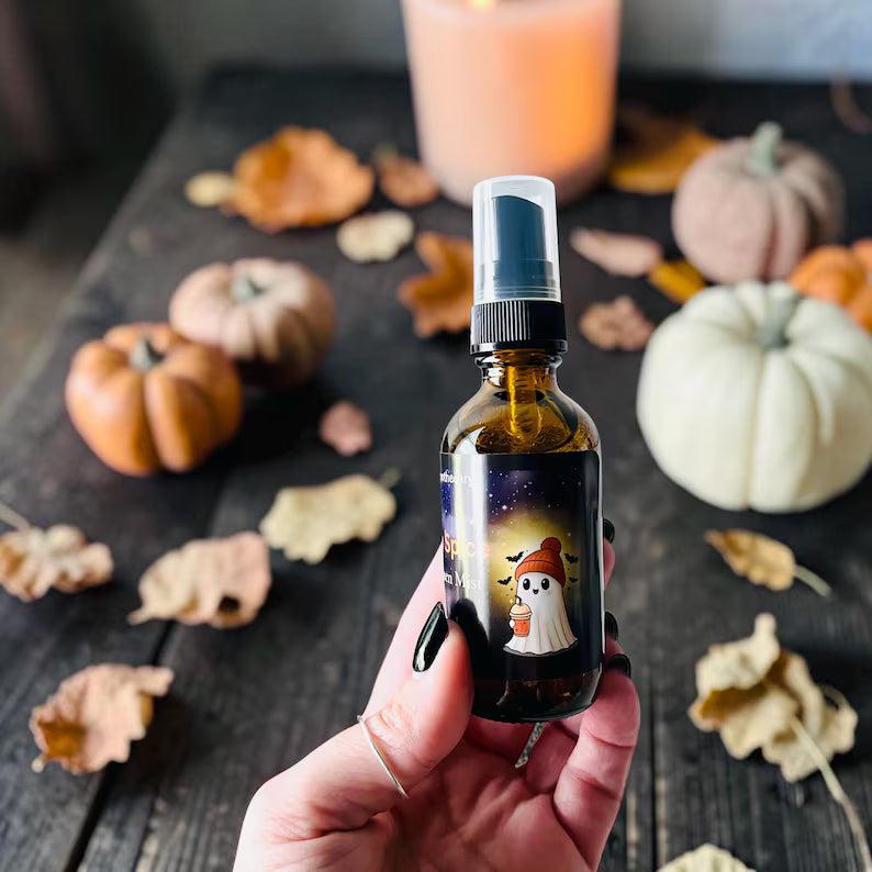 Pumpkin Spice Room + Linen Spray | Fall Room Spray | Pumpkin + Vanilla | Cinnamon, Clove + Nutmeg | 2 oz Bloomspell Apothecary