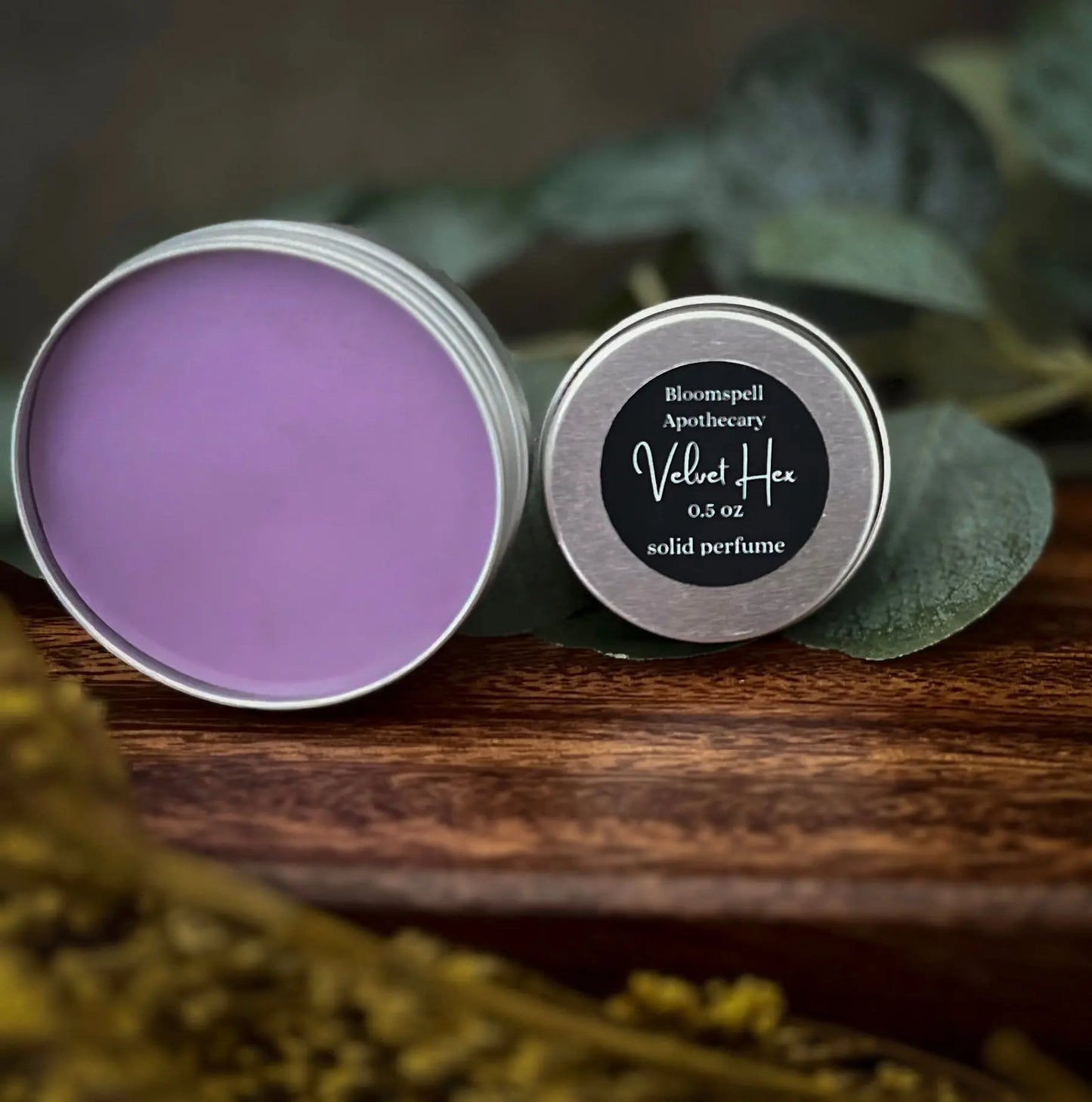 Natural Solid Perfume - Orange Blossom & Cedarwood - Velvet Hex Bloomspell Apothecary