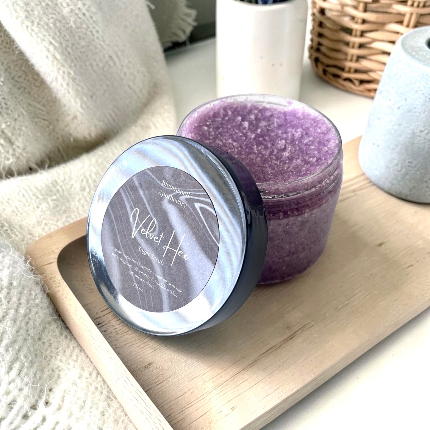 Velvet Hex Body Sugar Scrub Bloomspell Apothecary