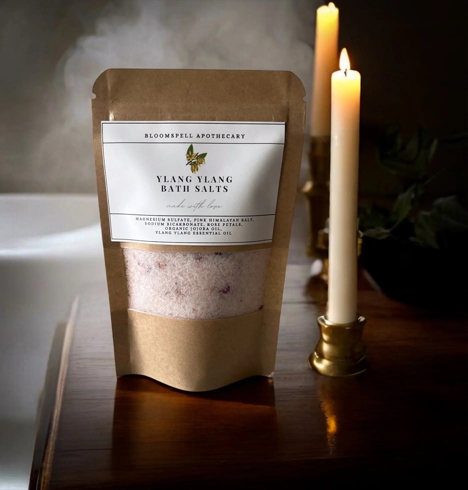 Mood Boosting & Relaxing Bath Salts | Ylang Ylang | Mineral Soak Ritual Bloomspell Apothecary